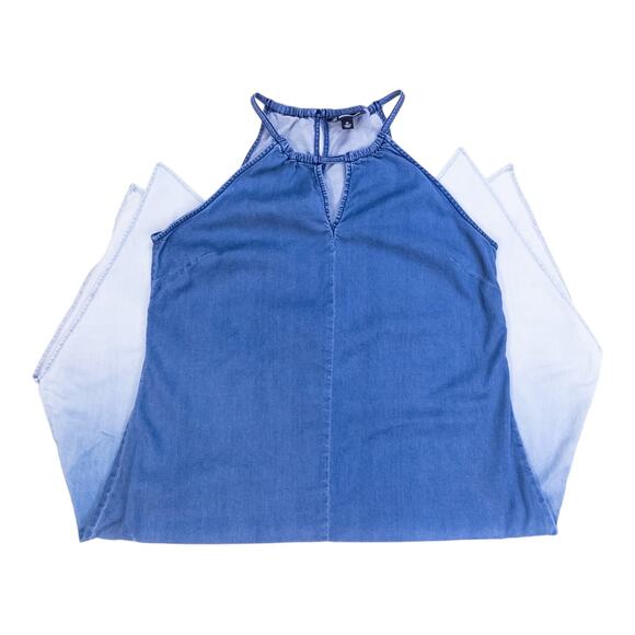 INC Denim Ombre Handkerchief Hem Dress - XL - Picture 4 of 6